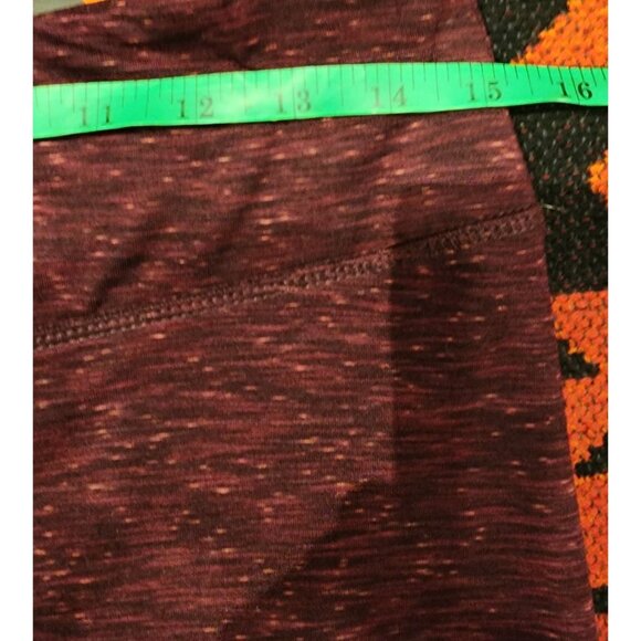 NEW RBX Women's Burgundy Heathered Leggings M High Waist. - Picture 5 of 9